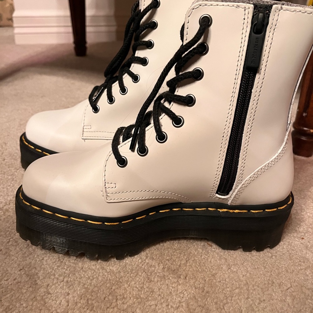 Brand New Jadon White Platform Dr. Martens Boots